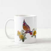 Kardinal und Narzissen - Kaffeetasse (Links)