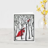 Kardinal und Nick Karte (Gelbe Blume)