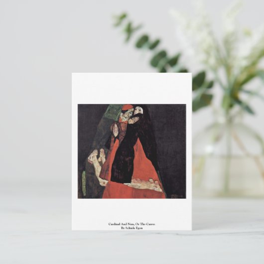 Kardinal und Nonnen oder die Kresse von Schiele Eg Postkarte (Stehend Vorderseite)