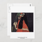 Kardinal und Nonnen oder die Kresse von Schiele Eg Postkarte (Vorne/Hinten)
