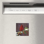Kardinal und Pinecones Magnet (In Situ (Geschirrspüler))