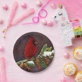 Kardinal und Pinecones Pappteller (Party)
