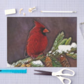 Kardinal und Pinecones Seidenpapier (Handwerk)