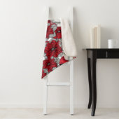 Kardinal und Poinsettia in Rot und Weiß Sherpadecke (Beispiel)