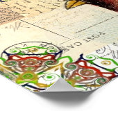 Kardinal und Postkarten Poster (Ecke)