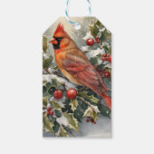 Kardinal und Weihnachtsgeschenk-Tag Geschenkanhänger (Vorderseite)