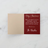 Kardinal und Weihnachtskarte Ankündigung (Innenseite)