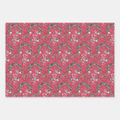 Kardinal und Weihnachtskranz Geschenkpapier Set (Vorderseite 2)