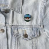 Kardinal und Weihnachtslicht Winterschnee Button (Beispiel)