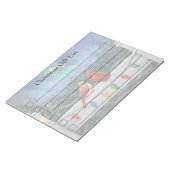 Kardinal und Weihnachtslicht Winterschnee Notizblock (angewinkelt)