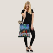 Kardinal und Weihnachtslicht Winterschnee Tasche (Am Model)