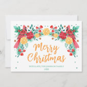 Kardinal- und Weihnachtsvögel Feiertagskarte (Vorderseite)