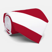 Kardinal und White University Strip Krawatte (Gerollt)