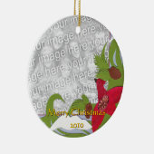 Kardinal- und Winterlandschaft - maßgeschneiderte Keramik Ornament (Rechts)