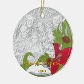 Kardinal- und Winterlandschaft - maßgeschneiderte Keramik Ornament (Links)