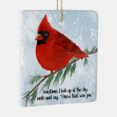 Kardinal Urlaubserinnerung Keramikornament (Rechts)