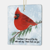 Kardinal Urlaubserinnerung Keramikornament (Links)