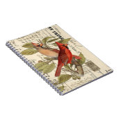 Kardinal Vintag French Spiraljournal Notizblock (Rechte Seite)