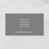 Kardinal Visitenkarte (Rückseite)