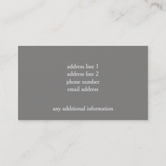 Kardinal Visitenkarte (Rückseite)