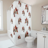 Kardinal-Vögel duschen Vorhang (Beispiel)