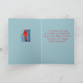 Kardinal-Vogel im Schneefall Karte (Innenseite)