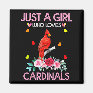 Kardinal-Vogel-T-Shirt für Frauen, nur ein Mädchen Magnet