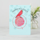 Kardinal-Vogelgarn Strickfaser Weihnachten (Stehend Vorderseite)