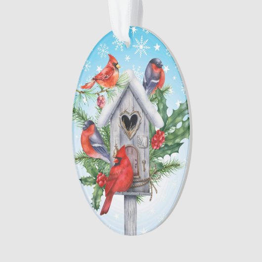 Kardinal - Vogelschmuck Ornament (Vorderseite)