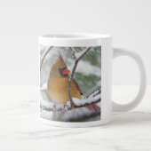 Kardinal von Frauen im Norden in Schneekiefern, Jumbo-Tasse (Rechts)