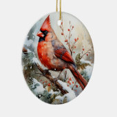 Kardinal Wasserfarbe Persönliche Erinnerung Weihna Keramik Ornament (Rechts)