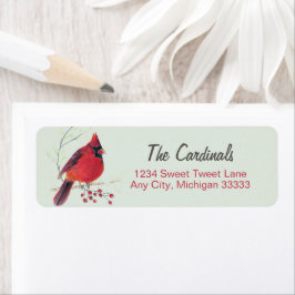 Kardinal Watercolor Art Rücksendeadresse