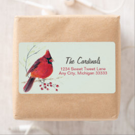 Kardinal Watercolor Art Rücksendeadresse