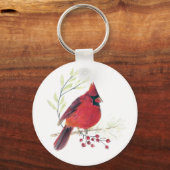 Kardinal Watercolor Art Schlüsselanhänger (Vorderseite)