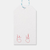 Kardinal Watercolor Weihnachten Geschenkanhänger (Rückseite)