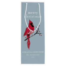 Kardinal Watercolor Weihnachten Geschenktüte Für Weinflaschen