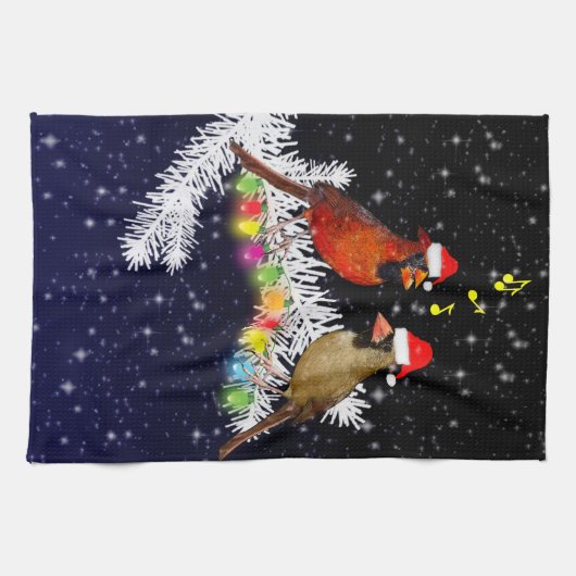 Kardinal Weihnachten Küchentuch (Horizontal)