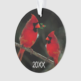 Kardinal-Weihnachts-Acrylschnitzerei Ornament