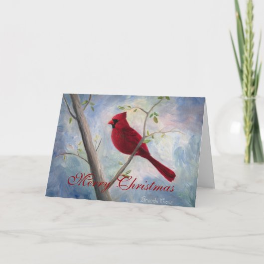 Kardinal Weihnachtsblankkarte Feiertagskarte (Vorderseite)
