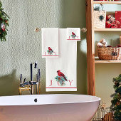 Kardinal Weihnachtsfeiertag Badhandtuch Set