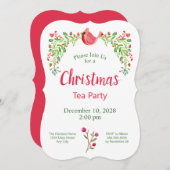 Kardinal Weihnachtsgebäck Party Einladung (Vorne/Hinten)