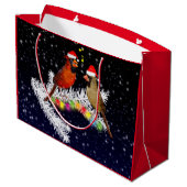 Kardinal Weihnachtsgeschenk Große Geschenktüte (Rückseite Schrägansicht)