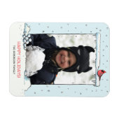 Kardinal Weihnachtskarte, Cartoon Kardinal Foto Magnet (Horizontal)