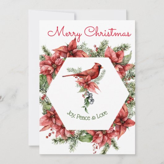 Kardinal Weihnachtskarte Karte (Vorderseite)