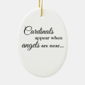 Kardinal Weihnachtsschmuck - Engel sind in der Näh (Hinten)