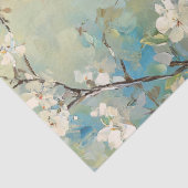 Kardinal Weiße blühende Blume Art Decoupage Seidenpapier (Detail)