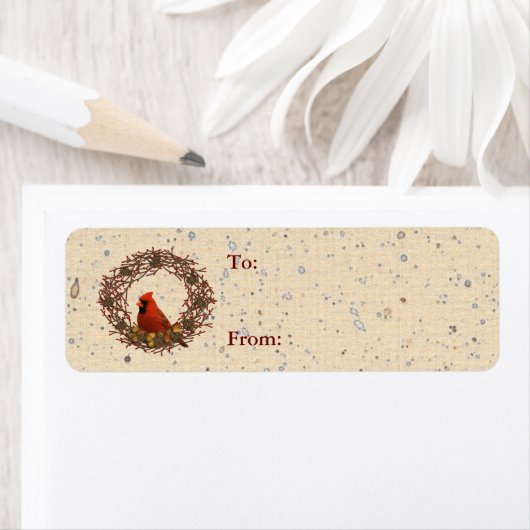 Kardinal-Werbegeschenk-Etikett (Insitu)