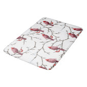 Kardinal-, Winter- und Schneemuster Badematte (Schrägansicht)