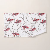 Kardinal-, Winter- und Schneemuster Badhandtuch Set (Handtuch)