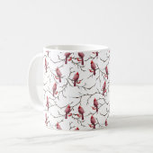 Kardinal-, Winter- und Schneemuster Kaffeetasse (Vorderseite Links)